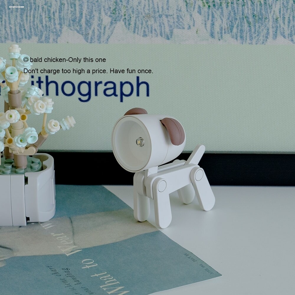 无聊了晚上让狗狗陪你！可爱迷你小台灯桌面创意装饰摆件