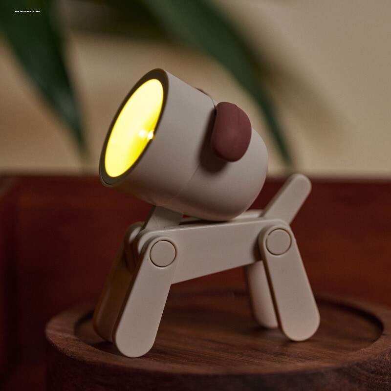 无聊了晚上让狗狗陪你！可爱迷你小台灯桌面创意装饰摆件