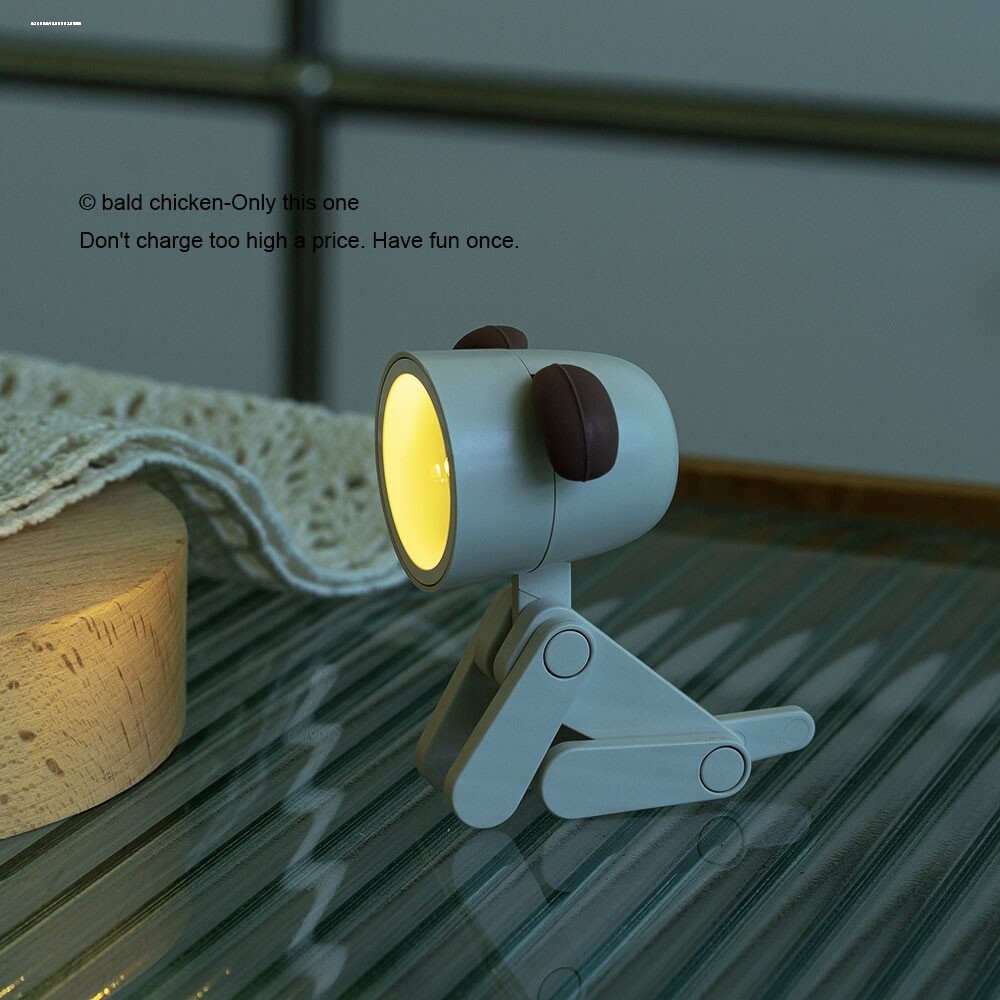 无聊了晚上让狗狗陪你！可爱迷你小台灯桌面创意装饰摆件