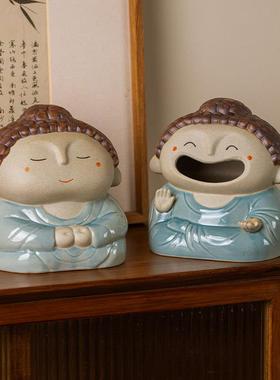 治愈情绪稳定菩萨景德镇陶瓷摆件大号佛祖创意办公室装饰新房礼物