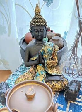 创意禅意小摆件泰国佛像车载家居装饰工艺品玄关酒柜摆设东南亚风