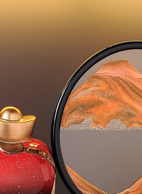 2025年新款时尚沙漏装饰画办公室客厅高档流沙时运转奢华摆件礼品