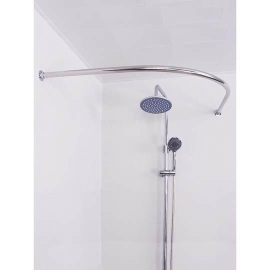 不锈钢弧形免打孔圆弧扇形浴帘杆l型浴室转角式隔断加厚拐弯杆子