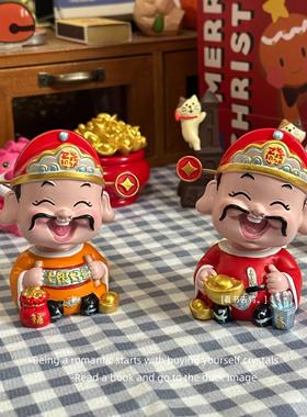 「顺风顺水顺财神 接财运连连」财神爷新春摆件装饰桌面摆件礼物