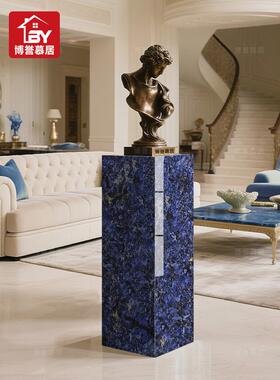 T10梵高星空大理石底座|入口装饰品石板柱桌地板到天花板客厅花架
