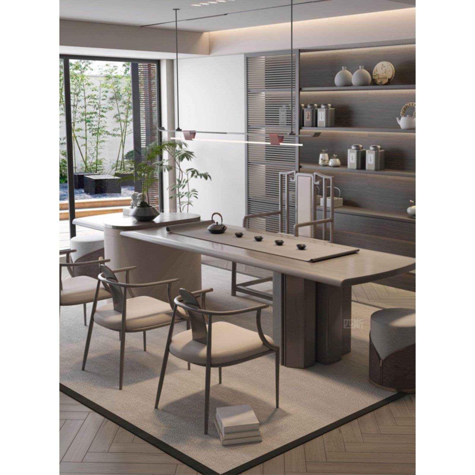 新中国风茶几和椅子意大利无障碍豪华茶室实木茶几咖啡桌家居设计,淘宝优惠券,粉丝福利购,淘宝优惠卷