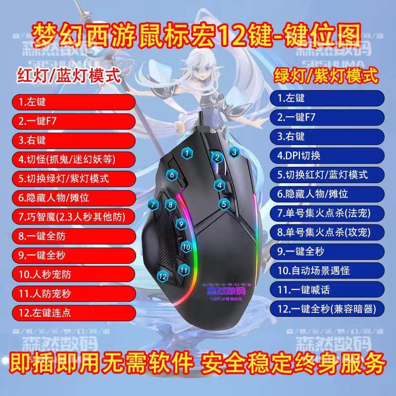 梦幻西游专用鼠标宏硬件宏鼠标键盘九黎城一键连点自动喊话器多开,淘宝优惠券,粉丝福利购,淘宝优惠卷