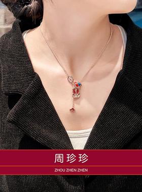复古国风小众设计锁骨链周珍珍