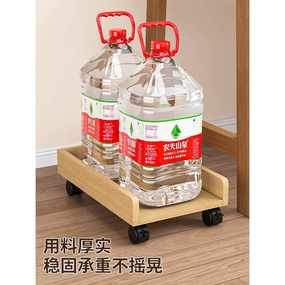 Desktop computer host bracket chassis with wheels mobile storage rack increased base bracket tray placement rack under the table