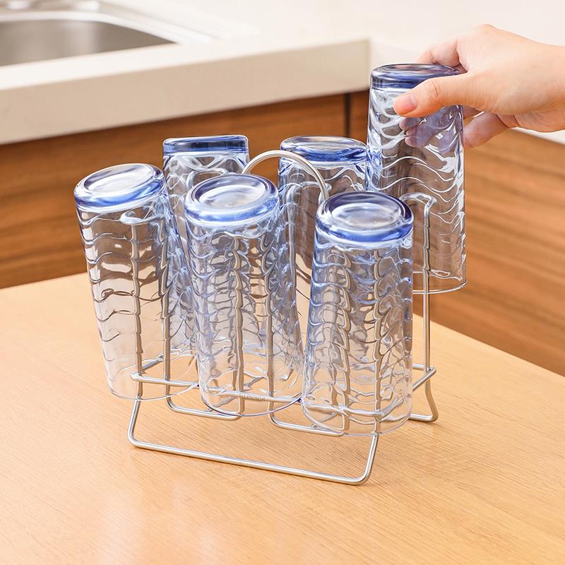 桌面杯子置物架 304不锈钢水杯支架家用放玻璃杯架子沥水杯架 - 图1