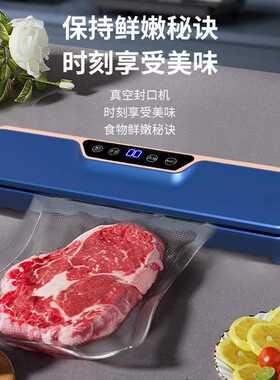 新品真空包装机全自动锁鲜干湿两用抽封口机真空袋多用途家用