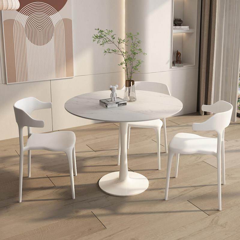 北欧简约休闲烤漆岩板咖啡桌奶茶洽谈接待桌子郁金香阳台小圆桌椅,淘宝优惠券,粉丝福利购,淘宝优惠卷