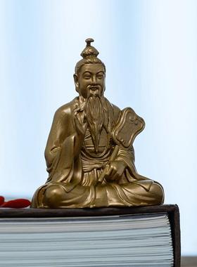 简修行道德天尊太上老君像三清祖师神像摆件供奉铜像精致小号随身