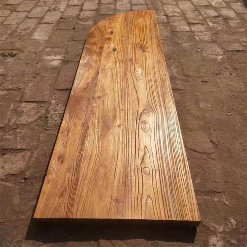 老榆木茶桌实木办公桌原木餐桌简约书桌隔板吧台飘窗阳台桌面定制 - 图2