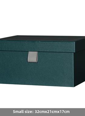 样板间装饰盒饰品衣柜软饰家居收纳盒皮革收纳盒衣帽间展示盒