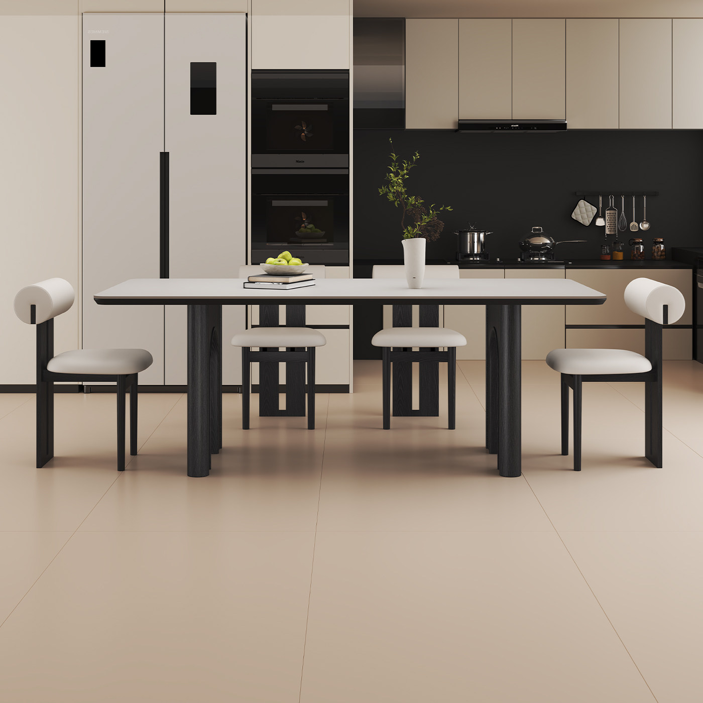 政府补贴中古风实木岩板餐桌椅子组合意式极简家用长方形吃饭桌子,淘宝优惠券,粉丝福利购,淘宝优惠卷