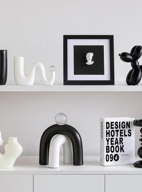 侘寂风抽象艺术摆件高级感软装现代客厅电视柜酒柜小众家居装饰品