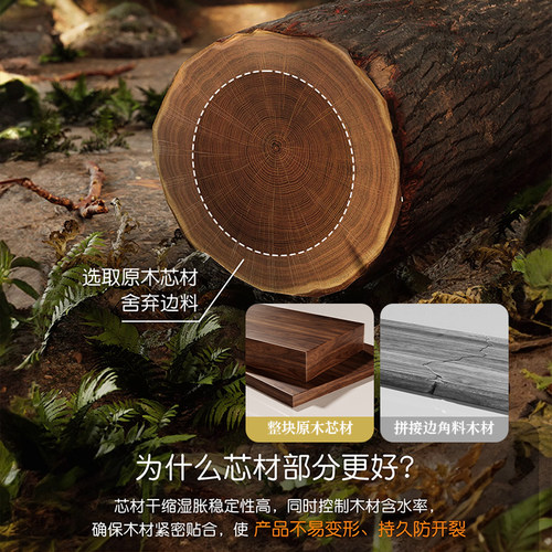 胡桃木卫生间置物架免打孔厕所壁挂中古风浴室洗漱台洗手间收纳架 - 图0