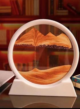 创意流沙画摆件家居饰品沙漏办公室桌面酒柜轻奢高档摆件