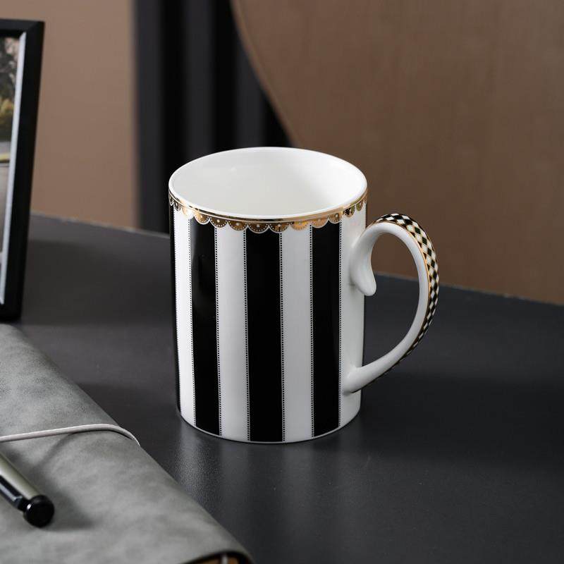 妙满屋条纹马克杯北欧INS风创意陶瓷办公室家用咖啡牛奶杯水杯子,淘宝优惠券,粉丝福利购,淘宝优惠卷