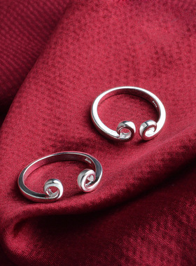 紧箍咒戒指情侣对戒爱你一万年开口指环异地恋情人节时尚复古