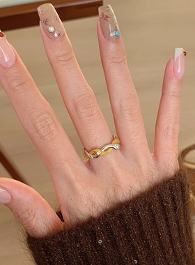 小红书爆款蛇来运转双蛇缠绕戒指小金蛇指环生肖小银蛇手饰