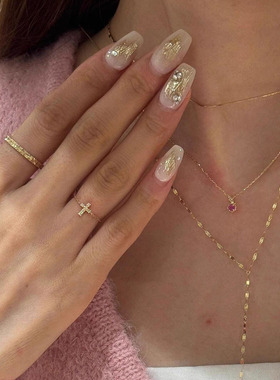 小红书爆款戒指套装复古日系简约百搭时尚高级链条细戒指