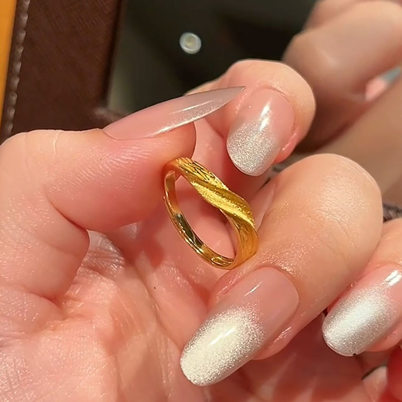 小红书同款莫比乌斯环戒指女素圈食指戒复古指环简约小众 - 图2