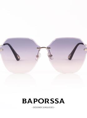 巴宝沙新款素颜女士太阳眼镜美颜太阳眼镜美妆镜不挑脸型防晒眼镜