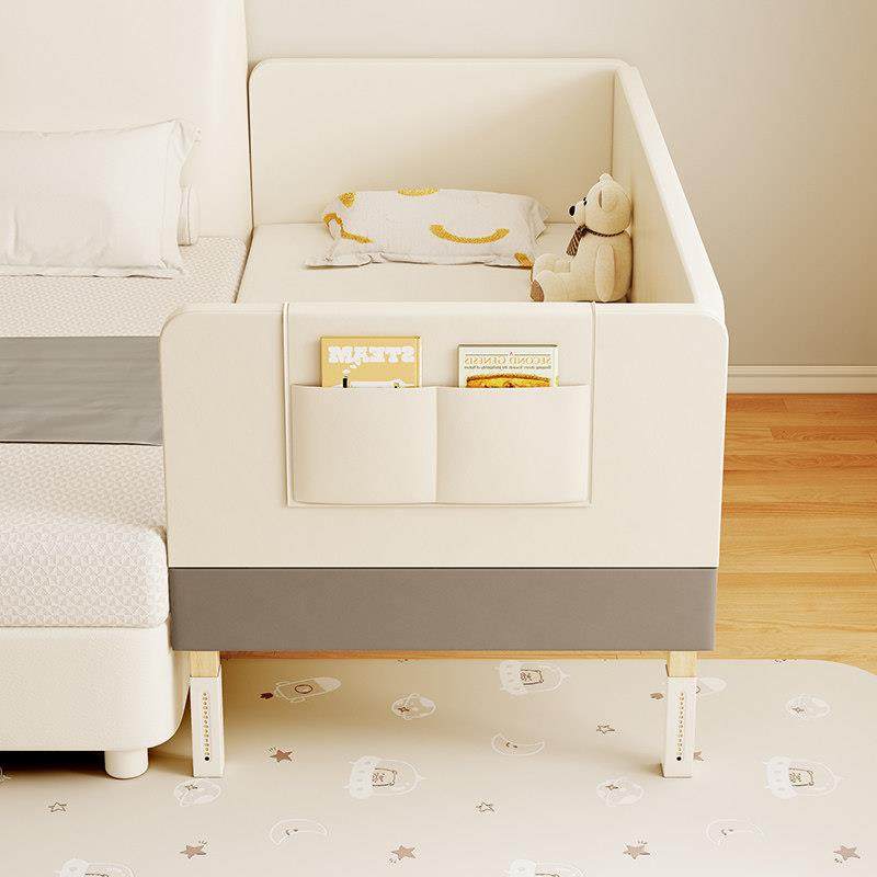 儿童拼接床婴儿加高护栏床边加宽大人可睡全软包高度可调节宝宝床,淘宝优惠券,粉丝福利购,淘宝优惠卷
