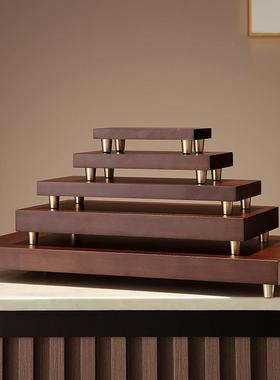 长方形底座实木工艺品增高中式花瓶佛像木质底托台奇石盆景展示台