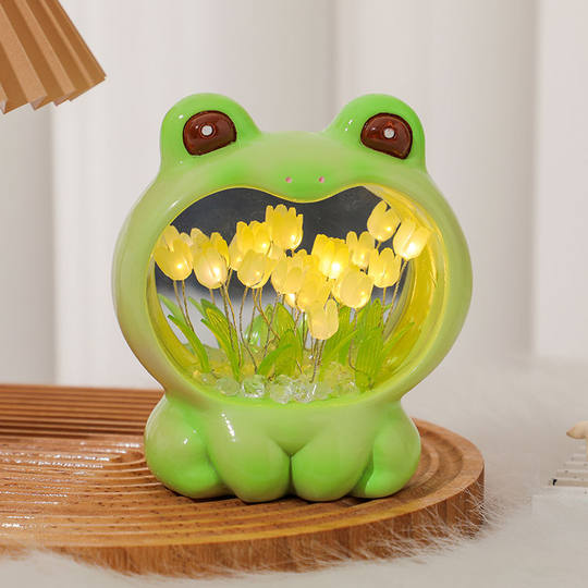 Tulip night light ornaments, handmade flowers, cute pets, study decorations, gifts for best friends and teachers