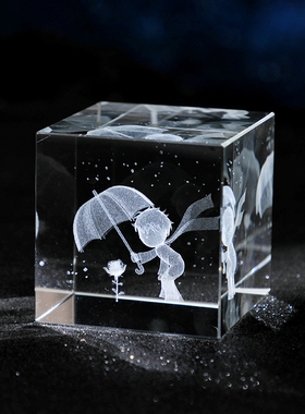 创意水晶方体摆件方块装饰品