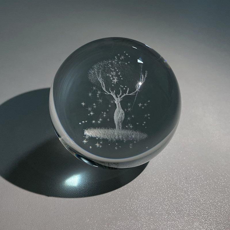 治愈系水晶球摆件发光小夜灯桌面装饰品送朋友闺蜜玻璃球生日礼物,淘宝优惠券,粉丝福利购,淘宝优惠卷