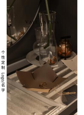 高端无障碍豪华皮革餐桌托盘入口咖啡桌钥匙杂项收纳箱现代风格简
