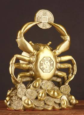 杨铜记铜方螃八方来财铜螃蟹富甲一蟹厂家0117铜螃蟹