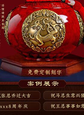铜葫芦摆件开口招财宅纯黄铜制质空心四神兽店铺公司开业乔迁新居