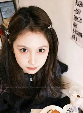 甜美蝴蝶结圆形小触角发夹