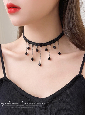 时尚锁骨链百搭颈链流苏吊坠项链