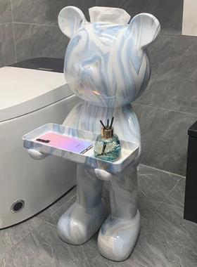 德国无障碍豪华创意浴室落地式装饰品纸巾盒收纳托盘架客厅纸盒软