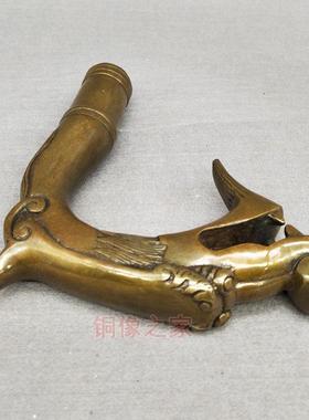 包邮新款黄铜 仿古太师龙头拐杖拐棍头手柄把手 手杖铜器工艺品