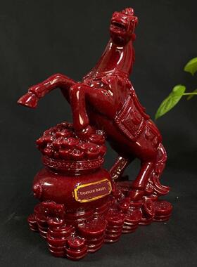 朱砂马饰品，天然紫金砂，一夜暴富，桌面家居，手工艺品，新风格