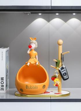 进门玄关钥匙收纳摆件家居饰品轻奢客厅鞋柜电视柜装饰品新居礼品