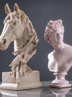 北欧简约家居摆件抽象客厅书房书柜装饰品办公室桌面沉默是金摆设