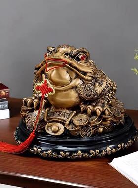 八方来彩金蟾蜍摆件招财进宝金蝉蟾蜍办公装饰店收银开业礼品