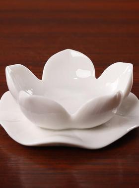 德化白瓷佛前佛具套组家用供奉佛堂佛具用品大全香炉圣水杯烛台