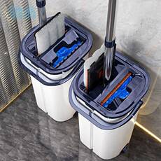 Нуля шваброй h2h025新倚晴儿拖把款家板用一拖净懒人免手洗网ehv红平拖2地神器