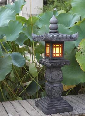 石院仿古石灯笼中式青宫灯太阳能日式65556846笼庭浮浮家居