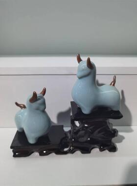 汝瓷摆件葫芦摆件茶具茶宠办公室桌面装饰家居装饰创意摆件