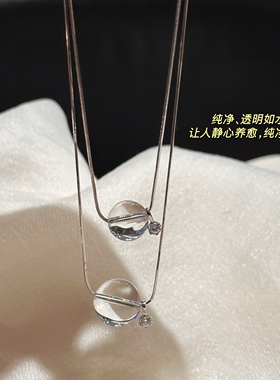夏日小清新圆形项链时尚气质百搭锁骨链高级感独特巨好看精美项饰